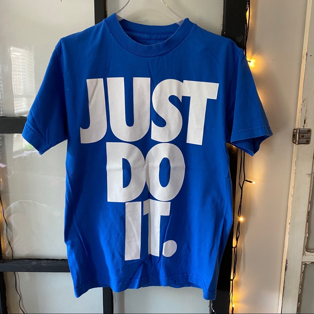 MOVING SALE NIKE Just Do It Tee Blue